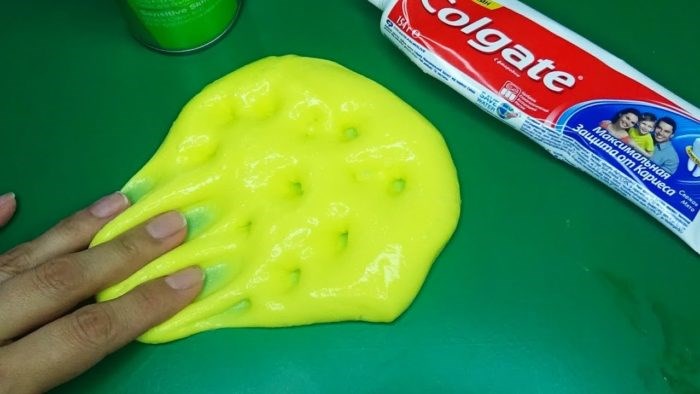 Слайм из зубной пасты