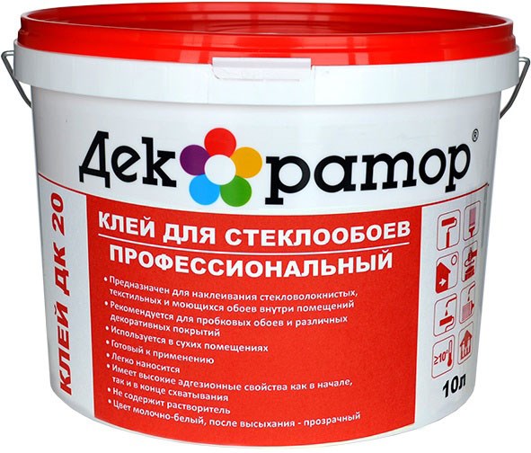 На полках магазинов вы найдете несколько видов клея для стеклообоев, можно выбрать, например, такой